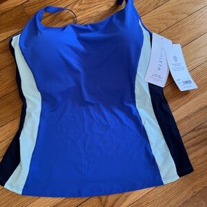 Athleta coastline tankini top 34D/DD NWT